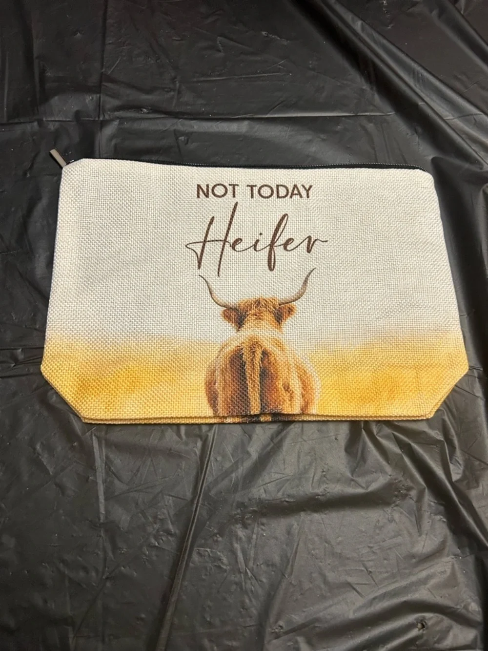 Not Today Heifer Zip Pouch